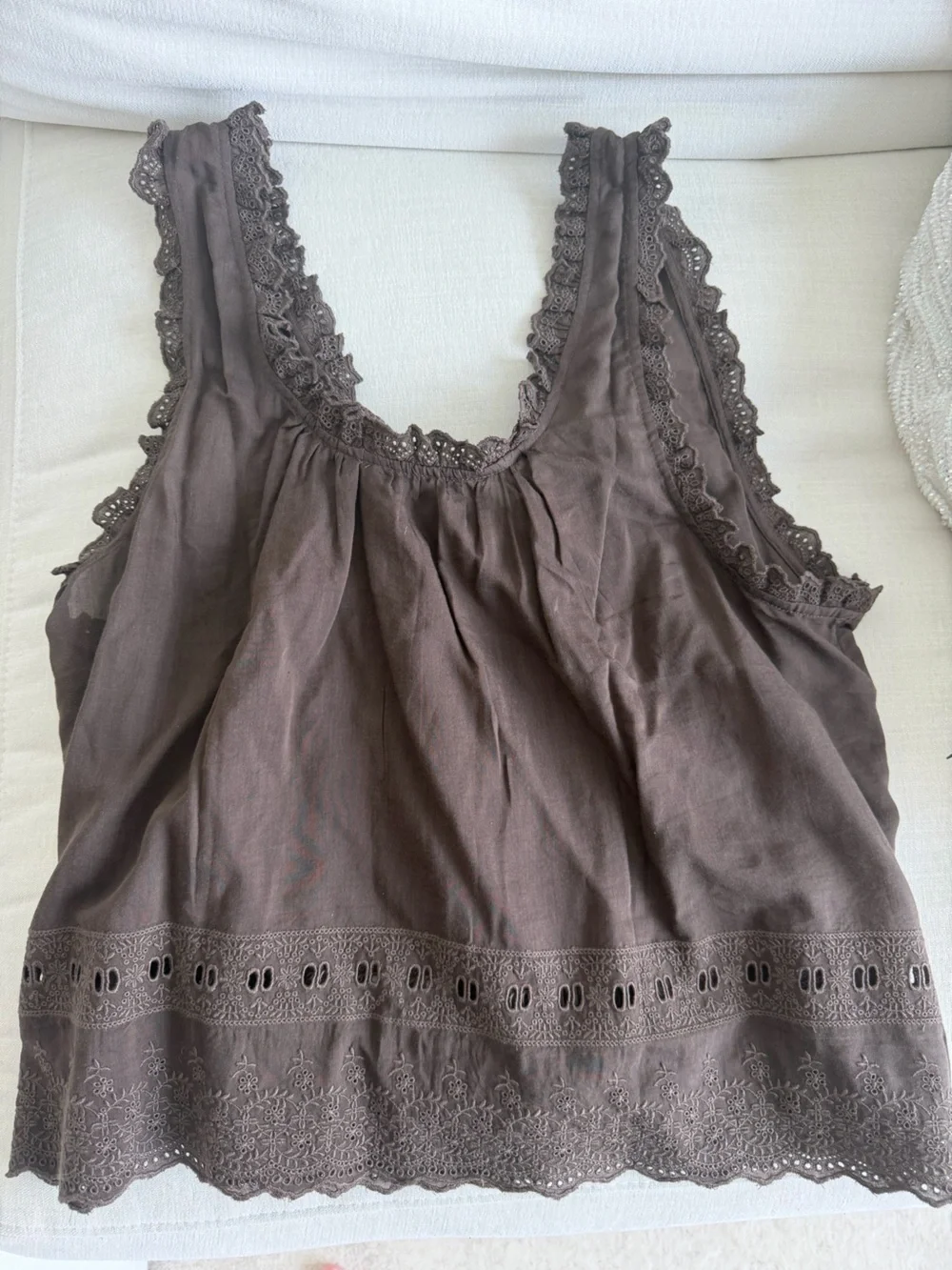 Embroidered Scalloped Tank Madewell - Picture 3 of 9
